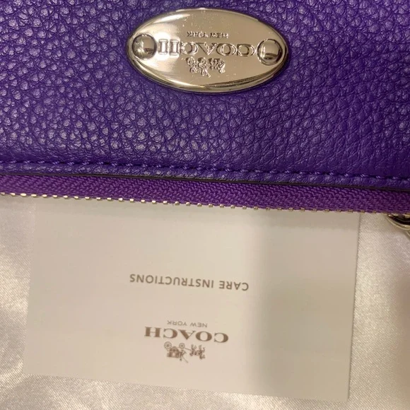 Coach Nolita | Purple Leather Mini Shoulder Bag | Chain Strap Wristlet | F53340 - Picture 8 of 16